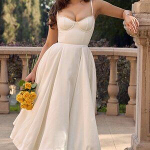 NEW House of CB Mademoseille Dress Ivory NWT size small